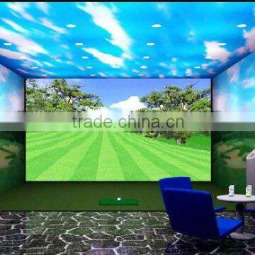 3D screen indoor golf simulator