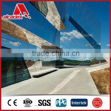 mirror decoration/mirror finish aluminum composite panel sheets for cladding wall materials