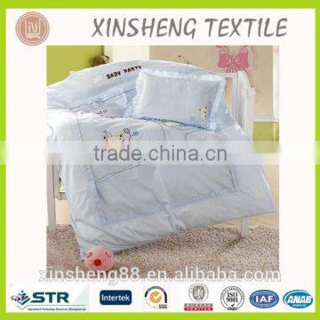 2015 Nantong Soft embroidery cartoon baby Crib bedding set