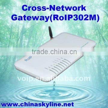 Radio receiver cross network roip gsm gateway