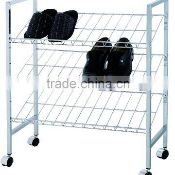 3 tier metal storage shelf shoe rack