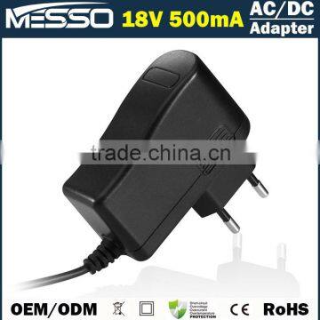 18V 500mA AC DC Adapter 100-240V 50-60Hz AC Adapter 18V 500mA Swithcing Power Supply 18V 500mA AC Adapter