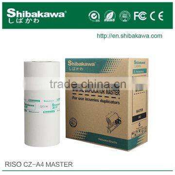 High Density&stable Quality,Riso Digital Print Compatible Master Roll CZ A4