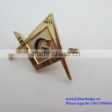 Cheap custom quality metal masonic lapel pin badge