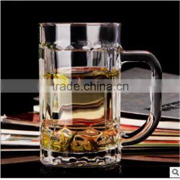 Promotional Custom Design Tall Glass Beverage/Glass Beer Mug With Handle photo-3