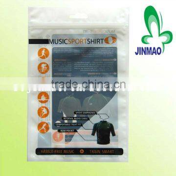 High Quality Printed Standing Zipper Flexible Garment Packaging