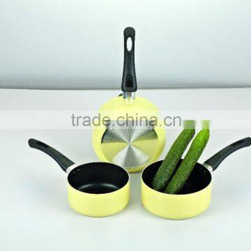 3 pcs aluminum non-stick sauce pan