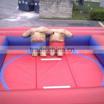 Hola funny foam padded sumo suits/sumo wrestling suits with inflatable ring