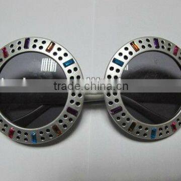 black strange shape plastic party glasses