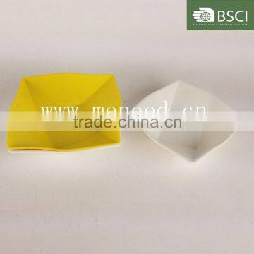 Solid Color New Design Plastic Chips Plate , Melamine Snake Bowl