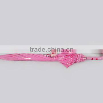 2016 Cheap Promotional Pink Polyester Kids Umbrella for Girls photo-2