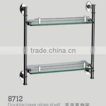 double layer glass shelf