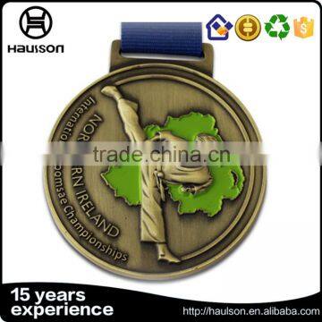 Championships Fetal Fist Judo Kung fu Award Taekwondo Trophy Tin Medallion Medals photo-2