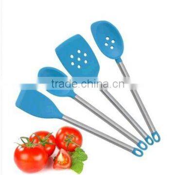 Food Grade Silicone and Nylon Modern Kitchen Designs Kitchen Accessories Utensils blue nylon with stainless steel handle kitchen