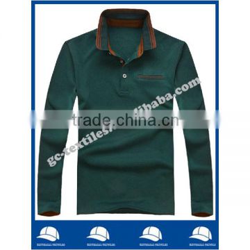 Hot Sell Newest Men's Cotton Long Sleeve Polo Shirt