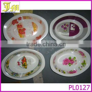 12 inches china like plastic plate with cup holder