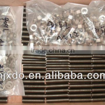 alloy20 stud bolts with hex nut din976 M10X1000