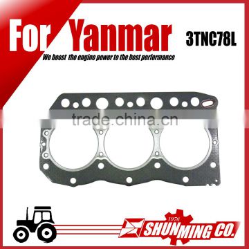 3TNC78L cylinder head gasket for Yanmar mini excavator engine use