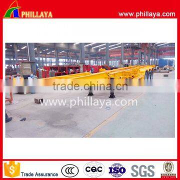 2 Axle 3 Axle Cargo Skeleton Lowbed Semi Trailer 40ft Container Trailer Price for Sale photo-5
