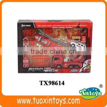 Plastic Toy Truck, Fire Fighting Toys, Blue Fire Truck Toy photo-3