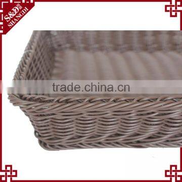 Supermarket Rectangular Woven Storage Basket for Fruit Display photo-6