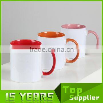 China Sublimation Blanks Wholesaler 11oz Inner Color Ceramic Sublimation Printing Mugs photo-2