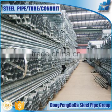 38.1*0.7mm light erw pre galvanized steel pipe