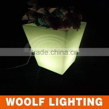 Square High Design Muilti-color Decor LED Illuminate Flower Pot photo-3
