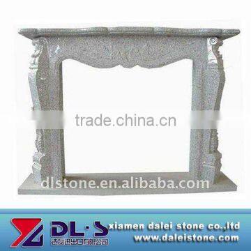 Indoor freestanding fireplace mantel