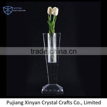 FACTORY DIRECTLY excellent quality modern glass crystal flower vase from China