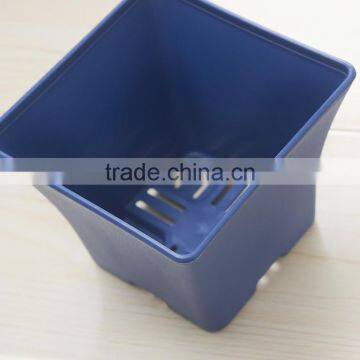 Plastic European Sqaure Pot Blue