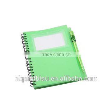 Plastic Covered Notebook With 70 Striped Sheets Ballpoint Pen photo-3