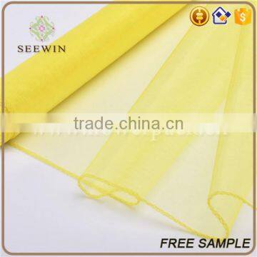 Packing Decorative Cheap Tulle 100% Pure Silk Organza Fabric photo-3