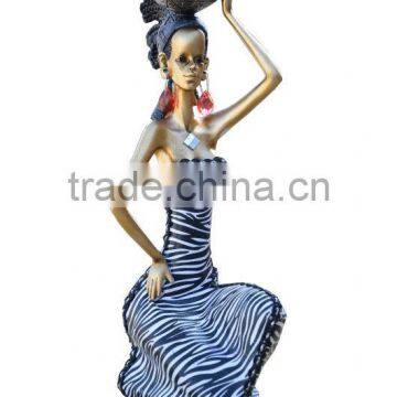 Table Decoration Resin Fabric African Lady Candle Holder Souvenir photo-5