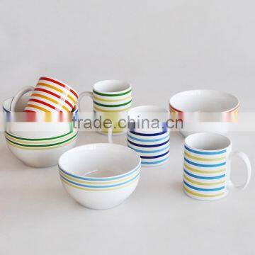 Porcelain Bowl and Mug with Decal Printing