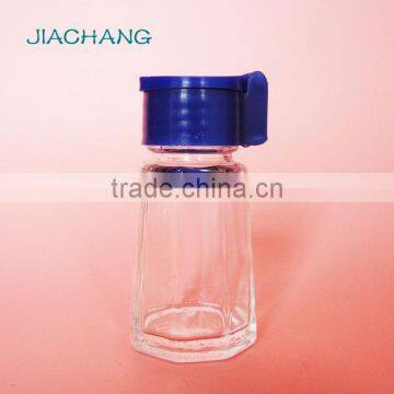 Tiny Vial Glass Table Condiment Holder With Plastic Hole Dispenser Lid photo-3