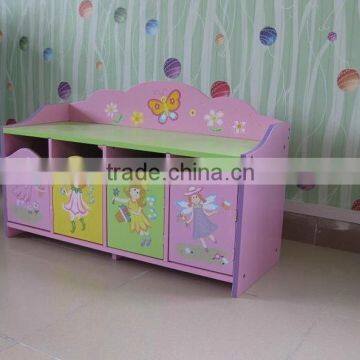 Kids Lovely Green Wooden Shoe Cabinet photo-4