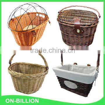 Removable and Portable Wicker Handlebar Bike Basket photo-3