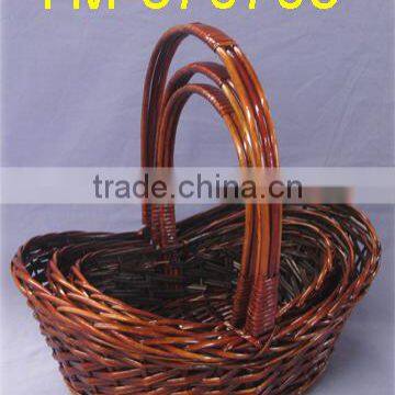 New Style Brown Wicker Basket with Handle