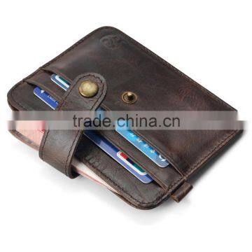 Genuine Leather Wallet Men Crazy Horse Card Holder Credit Card Holder Rfid Blocking Customized photo-3