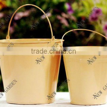 one color coated metal bucket for garden