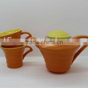 3pcs colorful ceramic teapot set for sale