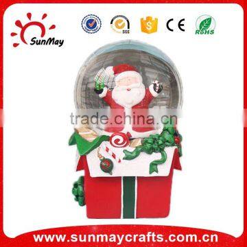 High Quality Custom Christmas Resin Glass Human Snow Globe With Santa Claus Inside photo-6