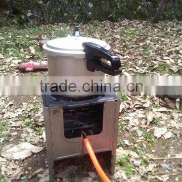 Outdoor Camping Stainless Protable Charcoal and Gas Bbq Stove With Carry Bag