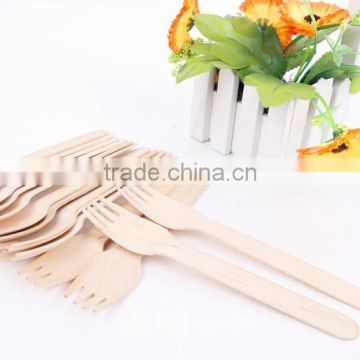 Manufacture 24pcs disposable wooden forks/knife/spoon