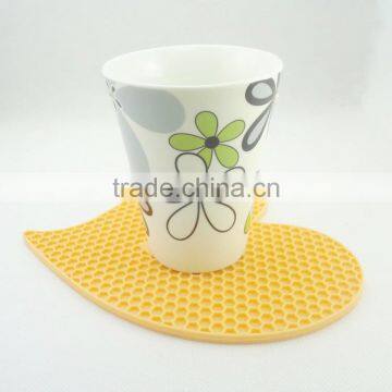 Lover Heart Cellular Shaped Heat Resistant Silicone Pot Holder/Mat/Pad/Trivet/Coaster photo-3