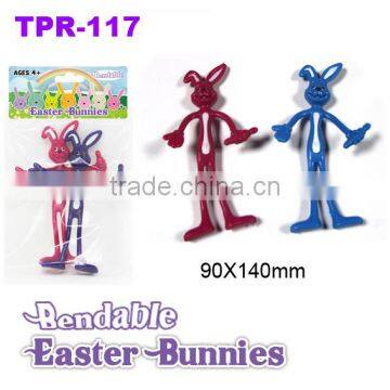 New Soft Plastic Bendable Easter Bunny Toys