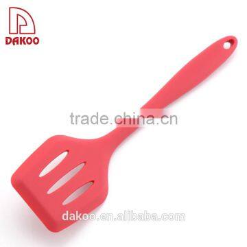 Heat Insulation Silicone Handle Slotted Spatula photo-2