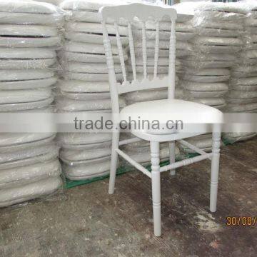 Wooden White Napoleon Chair With Cuhion for Sale photo-5