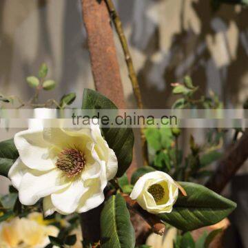 China Foshan Hot Selling Artificial Handmade Magnolia Flowers Wedding Handicraft Manufacturer photo-5